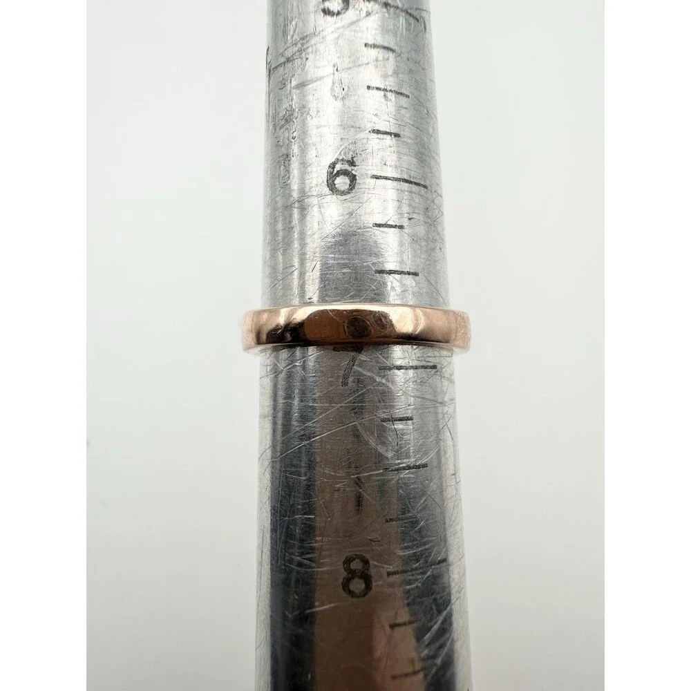 925 Sterling Silver Rose Gold Plated Ring Size 6.75